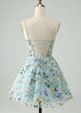 Dyphna | Discover the Perfect Light Blue Floral Homecoming Dress – Comfort Meets Style! - Light Blue Floral - PromDressClub